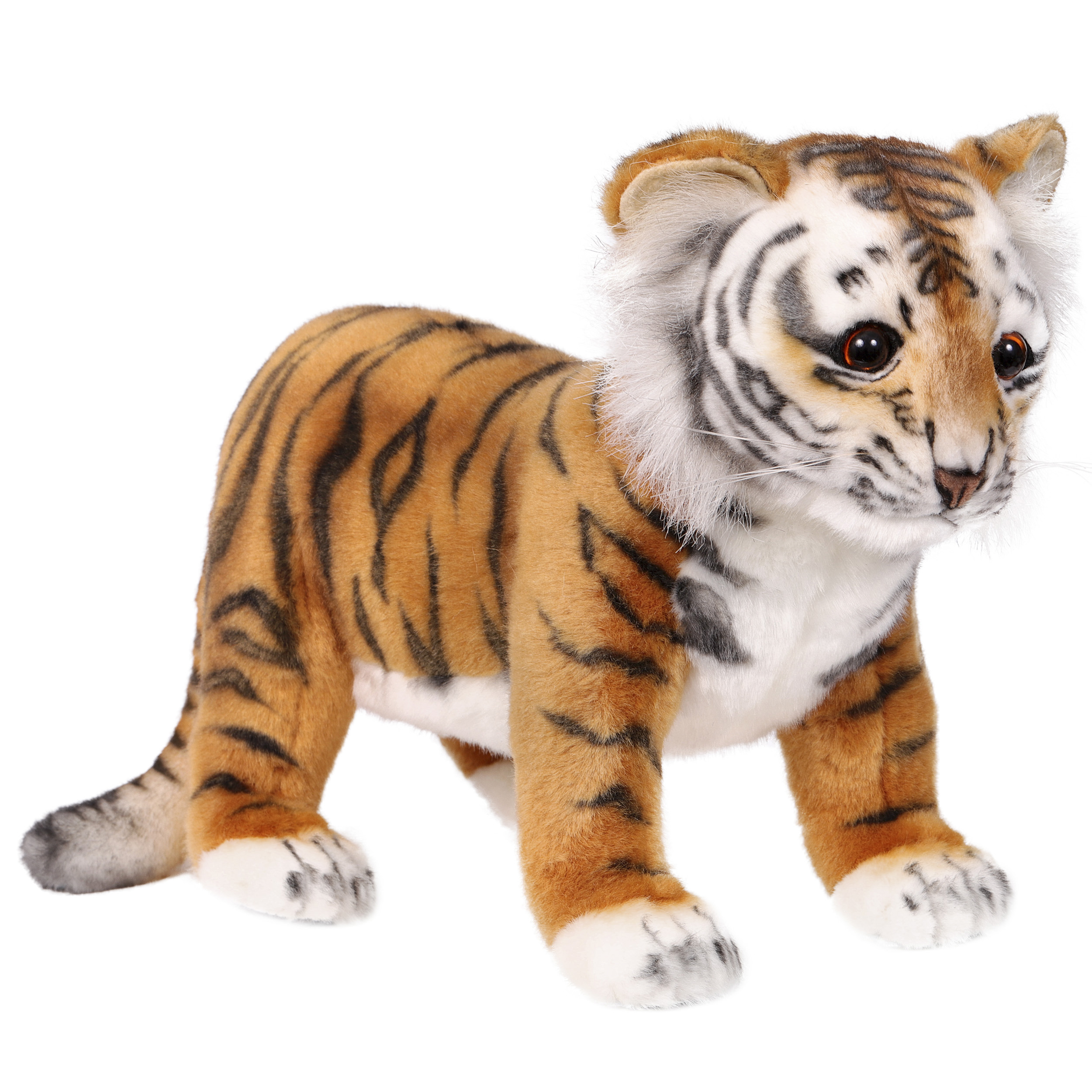 Мягкая игрушка реалистичный Тигр 25см. БЕБИЛЕНД купить в интернет-магазине Wildberries