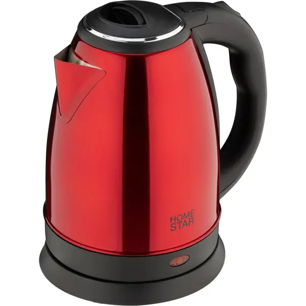 Электрический чайник Homestar HS-1010 1.8 л нержавеющая сталь цвет красный чайник электрический delta lux лимоны de 1010 1 5 л 1500 вт скрытый нагревательный элемент фарфор