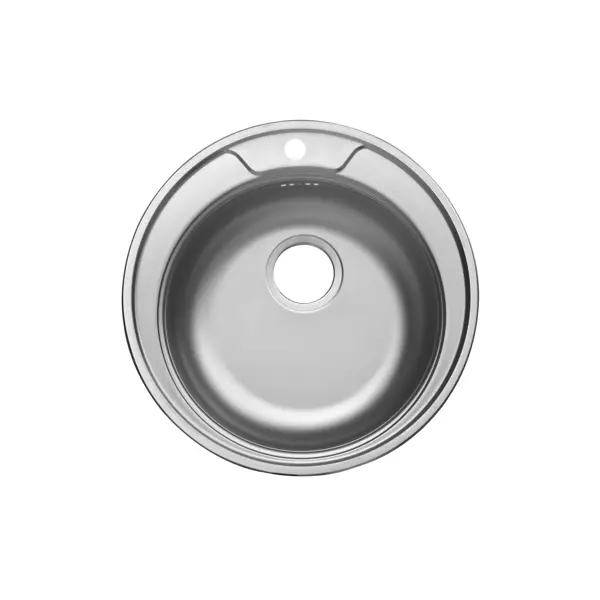 фото Мойка врезная ukinox frant круглая 50x16x50 см нержавеющая сталь цвет серый матовый