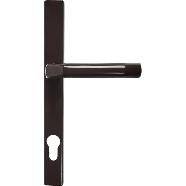 Ручка дверная для узкопрофильных замков на планке 26x92 мм, цвет коричневый петля дверная универсальная med0062 05 1 107x132x35 мм алюминий коричневый
