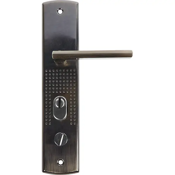 Ручка дверная межкомнатная на планке 200 (108)x68 мм левая, матовый никель стяжки для дверных ручек на планке msm