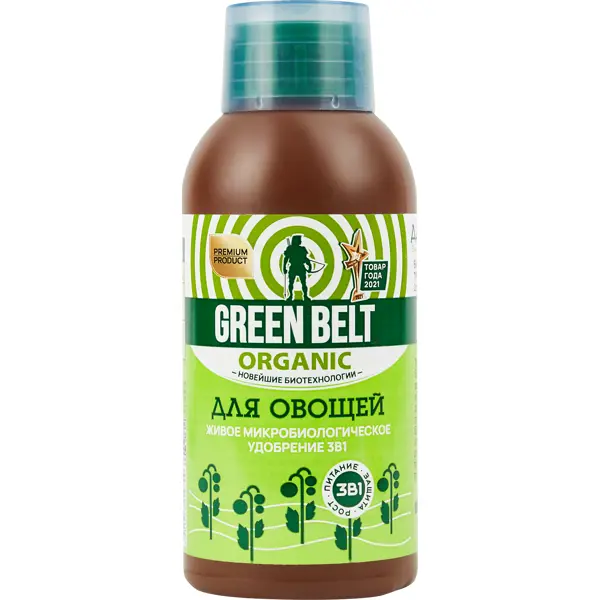 Биоудобрение GreenBelt для овощей 250 мл удобрение энерген аква для замачивания семян органоминеральное жидкость 10 мл green belt