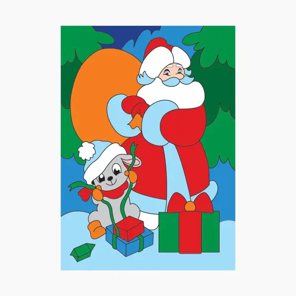 Светящаяся картина Письмо Деду Морозу 48*38 см, на батарейках (Kaemingk)