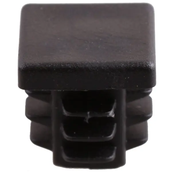 Заглушка для трубы 15x15 мм пластик, цвет черный заглушка универсальная 15x15 мм 4 шт