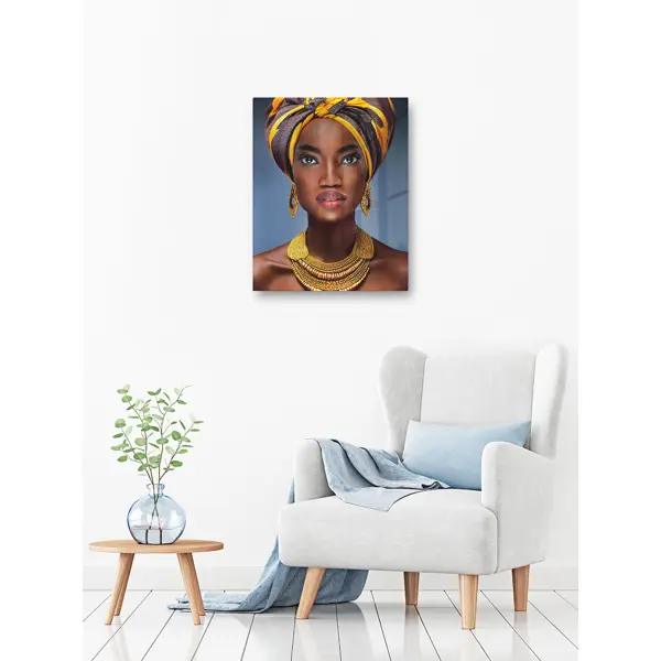 фото Картина на стекле африканка 40x50 см postermarket