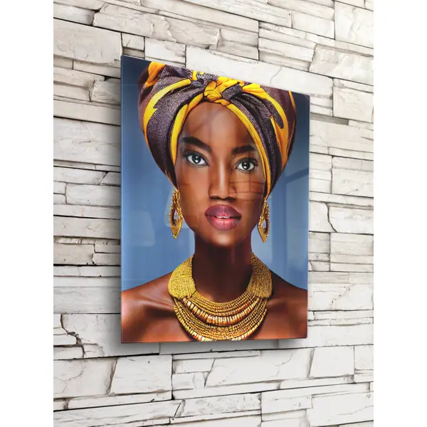 фото Картина на стекле африканка 40x50 см postermarket