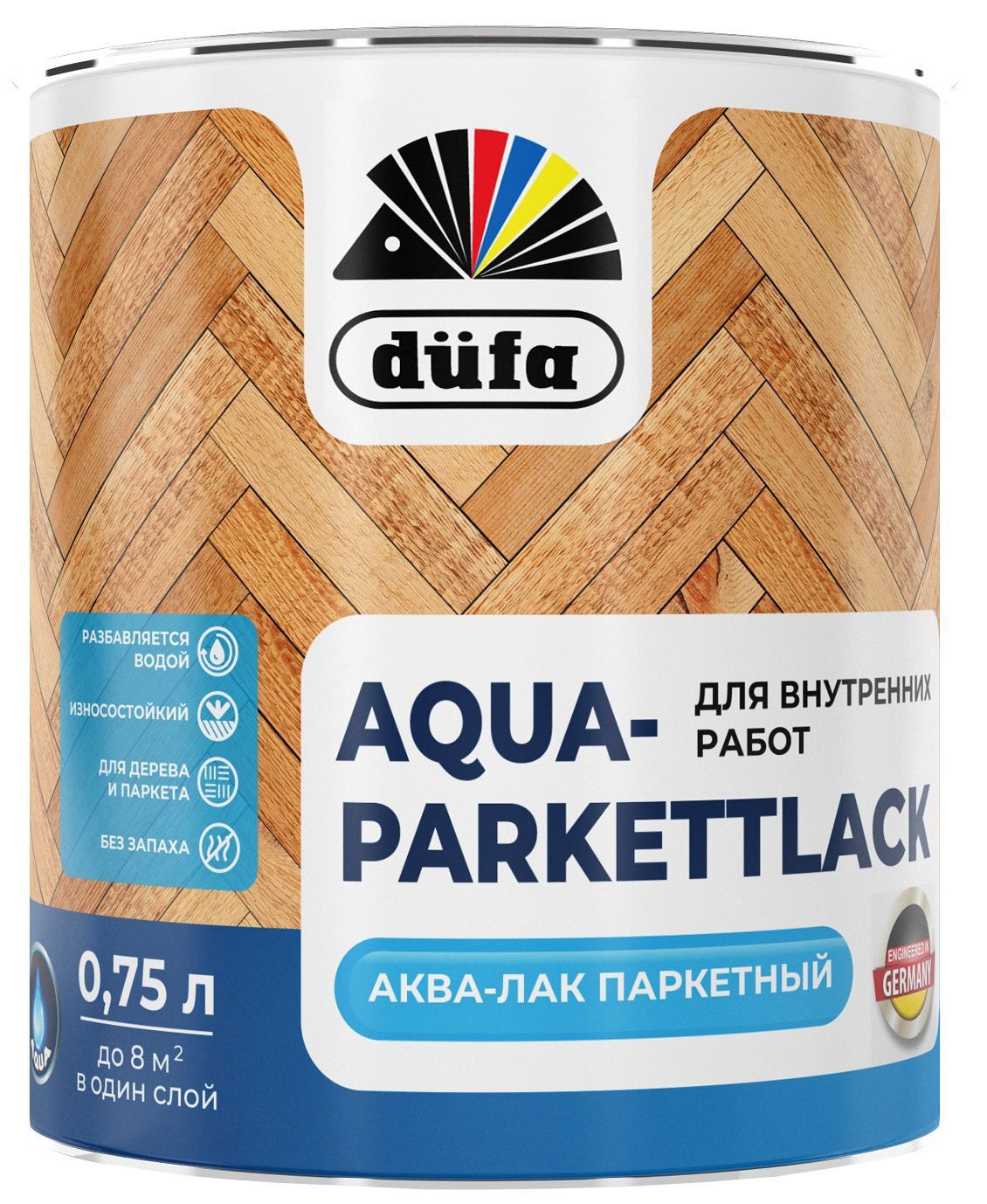  паркетный Dufa Aqua-Parkettlack глянцевый прозрачный 0.75 л по цене .