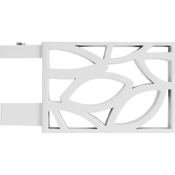 Наконечник Квадро Листья Inspire металл цвет белый 4 см 2 шт. наконечник овал inspire алюминий белый классик 20 см