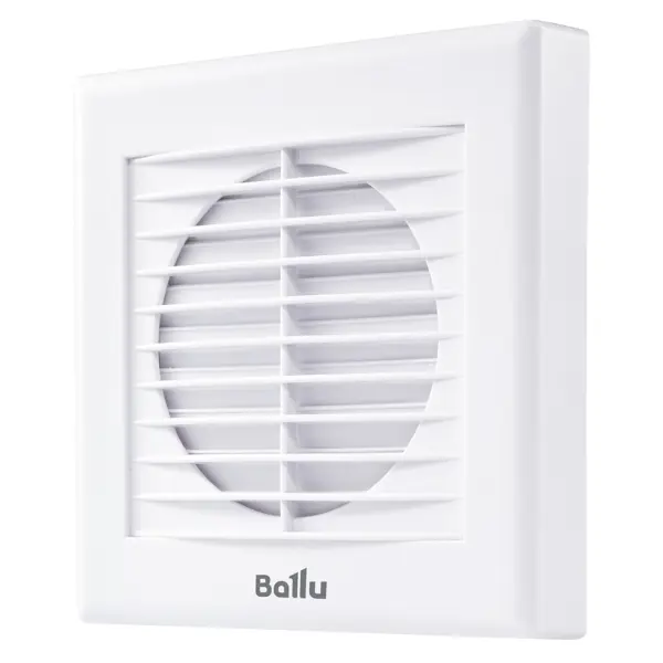 Вентилятор осевой вытяжной Ballu BAF-EX-100 D158 мм 31 дБ 80 м3/ч обратный клапан цвет белый осевой вытяжной вентилятор эра slim 5c