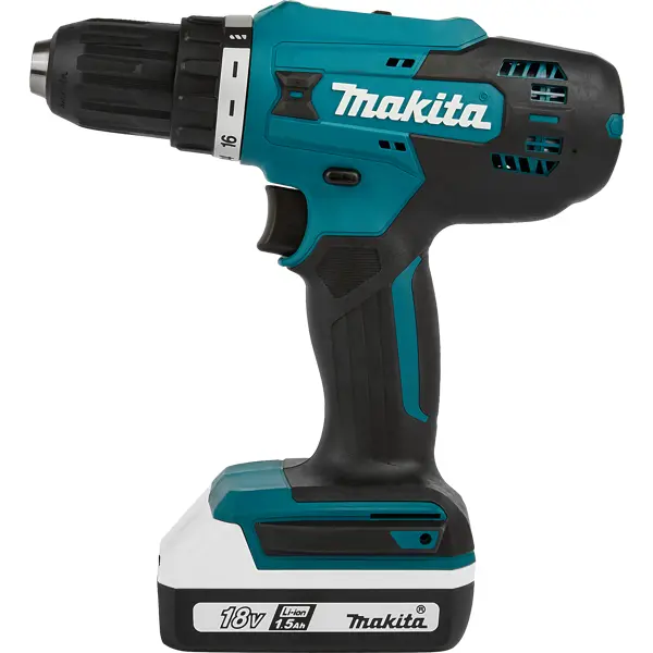 фото Дрель-шуруповерт аккумуляторная makita df488dwe, 18 в li-ion 2х1.5 ач