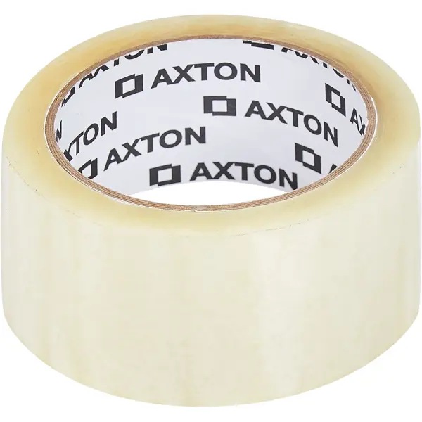 Лента клейкая упаковочная Axton 48 мм x 66 м 45 мкм прозрачная лента бордюрная axton 60 мм х 3 35 м