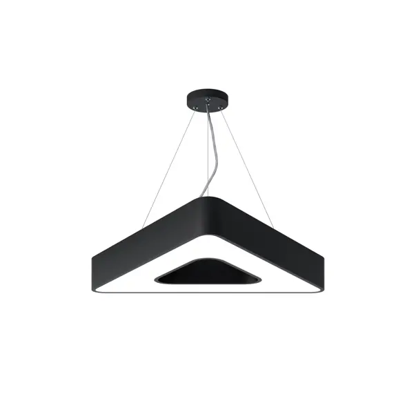 фото Светильник подвесной светодиодный «geometria» delta 5 м² нейтральный белый свет цвет черный без бренда