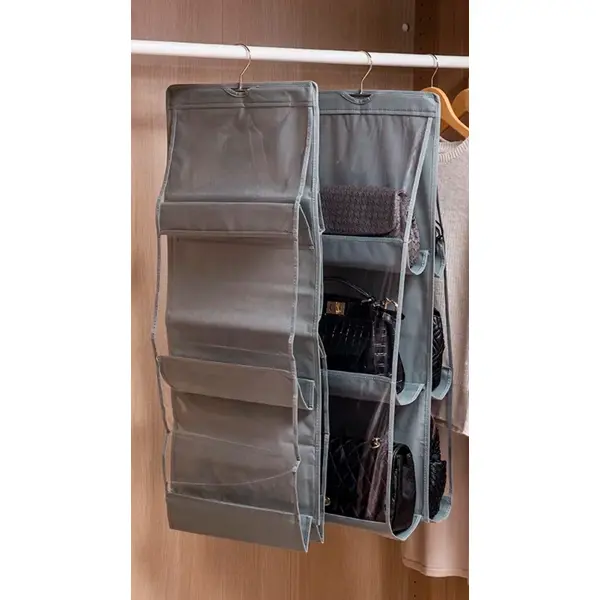 Подвесной модуль для хранения сумок 6 полок 36x19x2 см нетканый материалсерый в Архангельске – купить по низкой цене в интернет-магазине ЛеруаМерлен