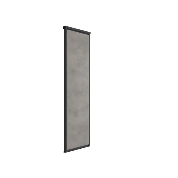 Дверь-купе 90.4x255.5 см ЛДСП цвет бетон/черный дверь купе 70 4x255 5 см алюминий зеркало