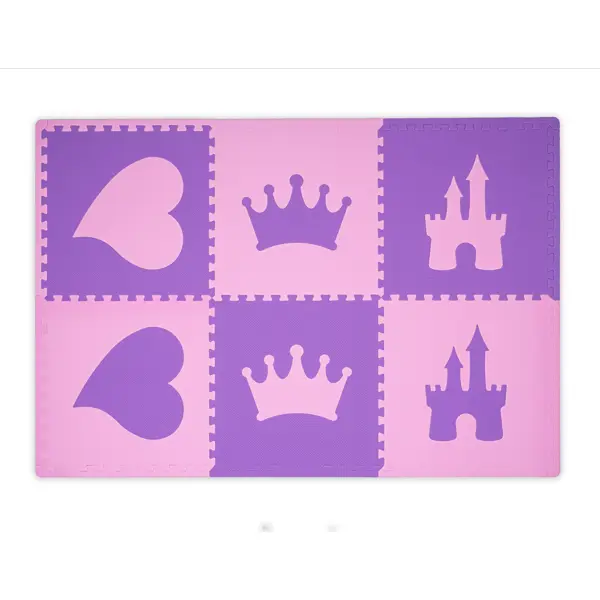 Мягкий пол пазл Принцесса 46x46 см цвет фиолетовый/розовый штора для ванной wess bonsoir t641 8 180x200 см полиэстер розовый фиолетовый
