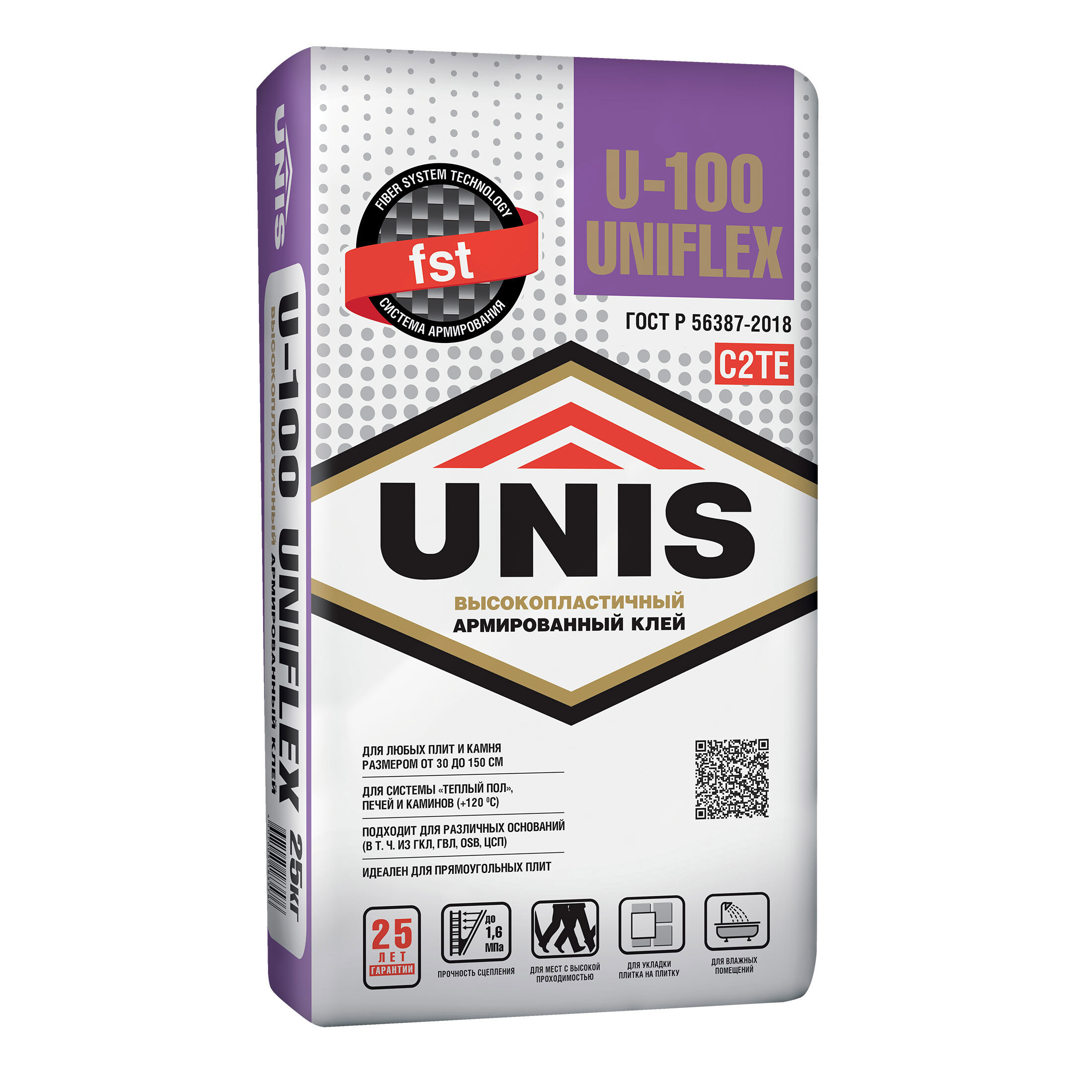 Клей для плитки Unis Uniflex U-100 25 кг ✳️ купить по цене 862 ₽/шт. в  Новосибирске с доставкой в интернет-магазине Леруа Мерлен