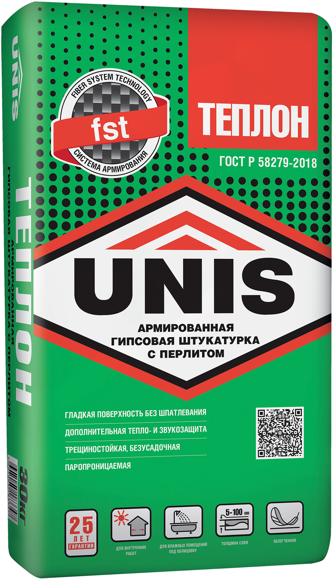 Штукатурка гипсовая Unis Теплон армированный 30 кг ✳️ купить по цене 468  ₽/шт. в Воронеже с доставкой в интернет-магазине Лемана ПРО (Леруа Мерлен)