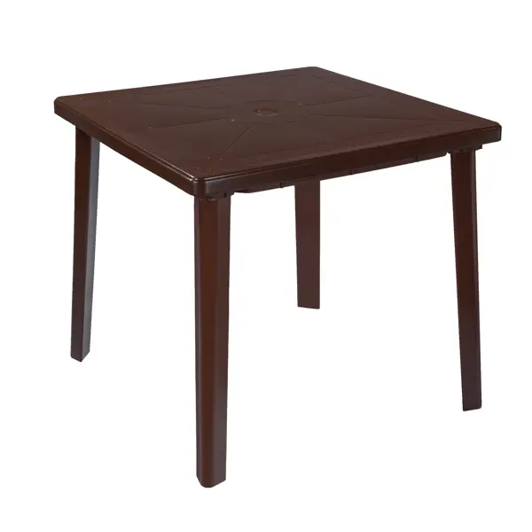 Стол садовый квадратный складной 80x80x71 см полипропилен шоколадный складной стол следопыт