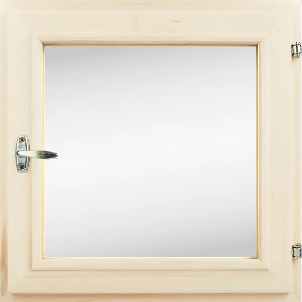 Окно для бани деревянное одностворчатое Липа 500x500 мм (ВхШ) поворотное однокамерный стеклопакет цвет натуральный абажур угловой липа для бани и сауны
