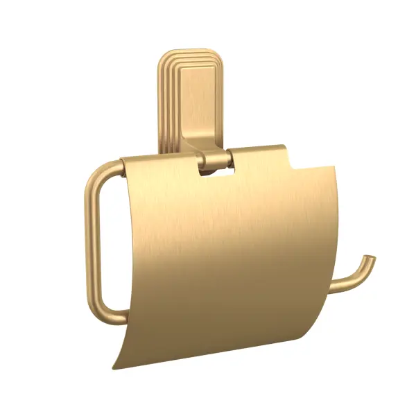 фото Держатель для туалетной бумаги lemer carat с крышкой цвет золото
