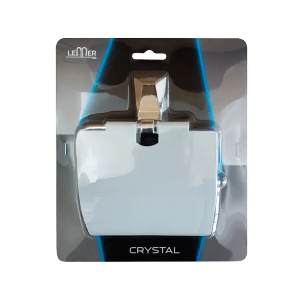 фото Держатель для туалетной бумаги lemer crystal с крышкой цвет хром
