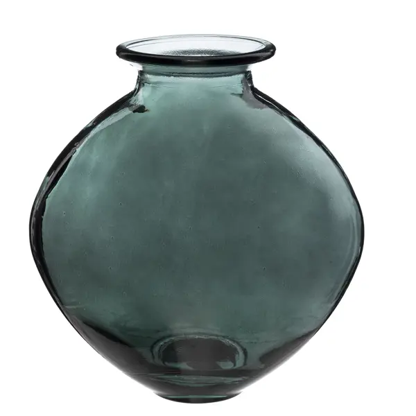 фото Ваза декоративная из переработанного стекла цвет серо-зеленый 26 см 189211 atmosphera