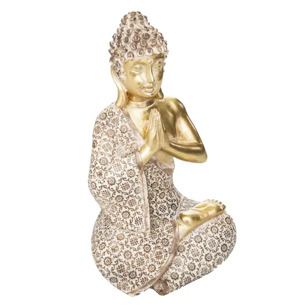 фото Статуэтка декоративная будда керамика 12.5x10x19.5 см atmosphera