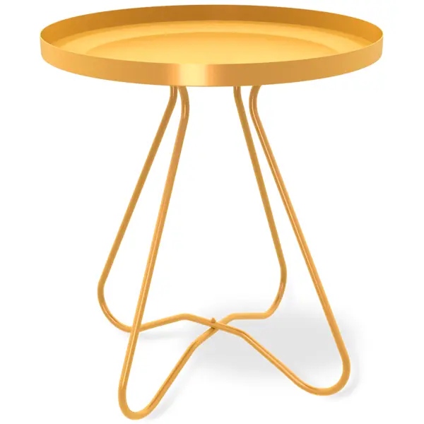 Столик кофейный Sheffilton круг 40x40 см золотой кофейный столик с высоким блеском