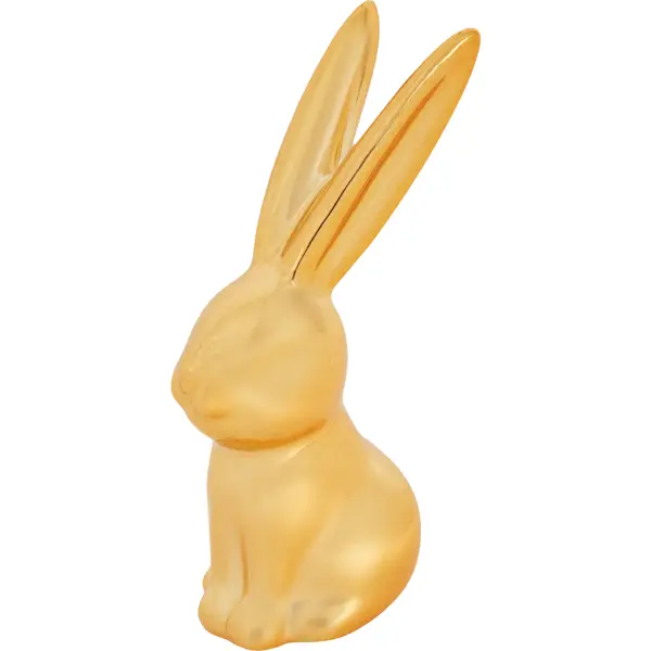 фото Подставка для колец кролик 1 керамика золотая 2.5x8 см без бренда