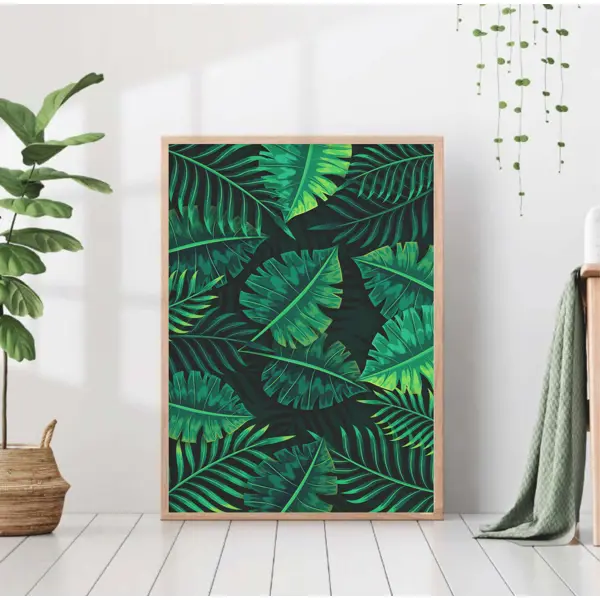 Постер 28 картин Тропические листья рисунок 40x50 см в подарочном тубусе  без рамы по цене 710 ₽/шт. купить в Туле в интернет-магазине Леруа Мерлен