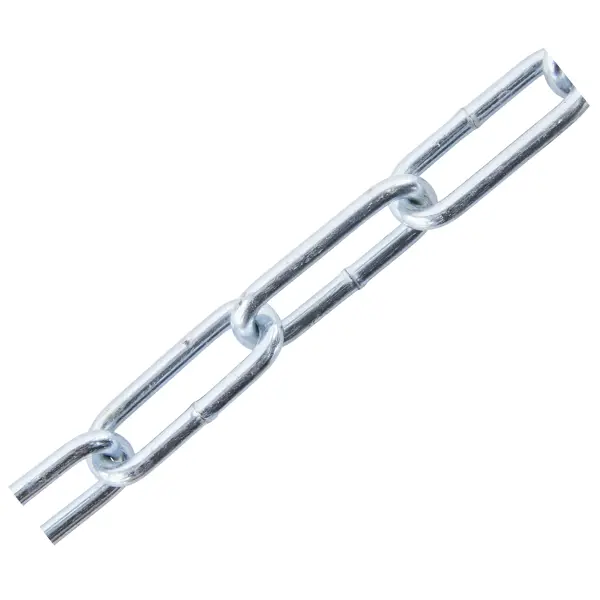 Цепь Standers оцинкованная сталь длинное звено 4 мм 10 м/уп. y1611 цепь стальная 10 7x7 1 мм 10 м никель