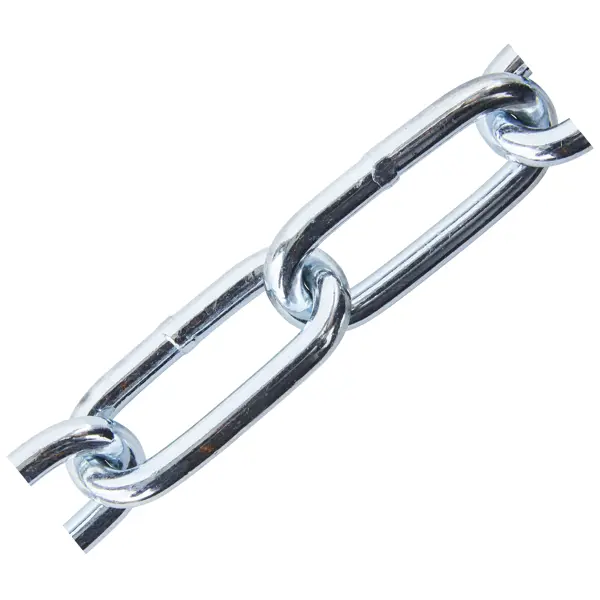 Цепь Standers оцинкованная сталь длинное звено 8 мм 2.5 м/уп. браслет из овальных звеньев kalinka