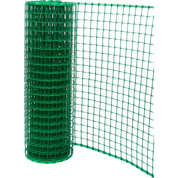 Решетка садовая 50x500 см размер ячейки 24x24 мм, цвет зеленый