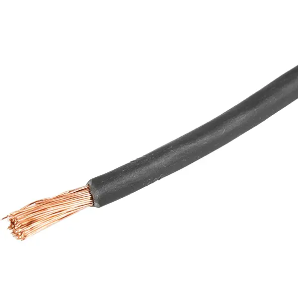 Кабель ПУГВ 1x6 мм на отрез ГОСТ цвет черный 50 м нагревательный кабель и термостат комбинированный 12k углеродное волокно теплый пол дальний инфракрасный обогрев с термостатом m6