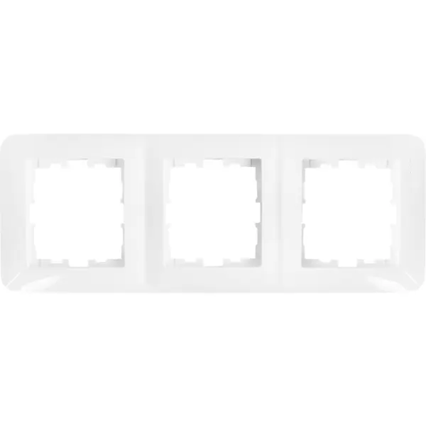 Рамка для розеток и выключателей Lezard Karina Life 3 поста вертикальная цвет белый четырехместная вертикальная рамка lezard