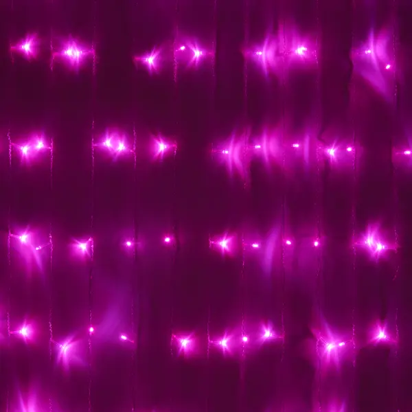 фото Электрогирлянда комнатная neon-night занавес 3х2м 240 ламп розовый свет 8 режимов работы