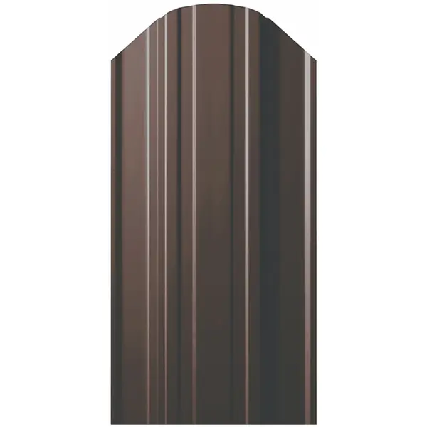 фото Штакетник-п 118 мм 1.5 м двухсторонний коричневый без бренда