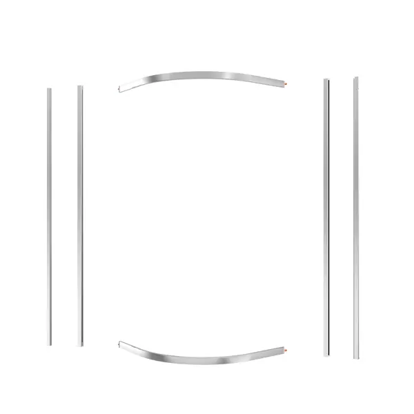 фото Комплект профилей и фурнитуры для душевой ширмы sensea easy 1/4 круг 100х100 цвет хром