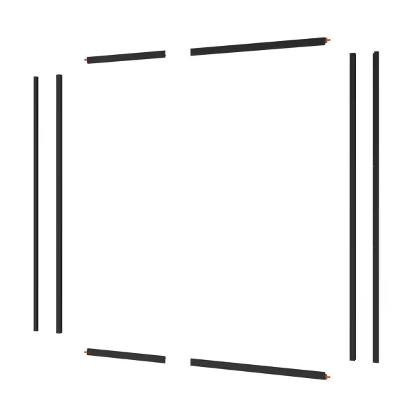 фото Комплект профилей и фурнитуры для душевой ширмы sensea easy 100х70 см цвет черный