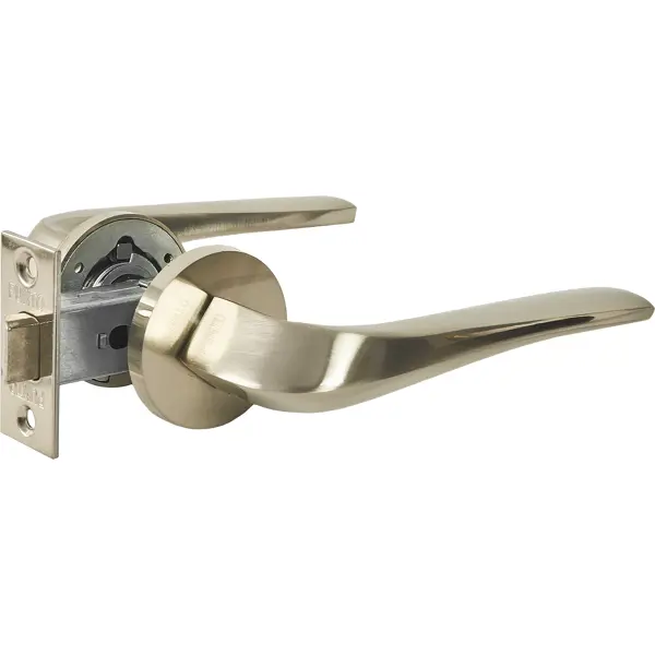 Дверные ручки Punto Meteor, без запирания, комплект, цвет матовый никель анти стук для дверной ручки doorknob protector микс