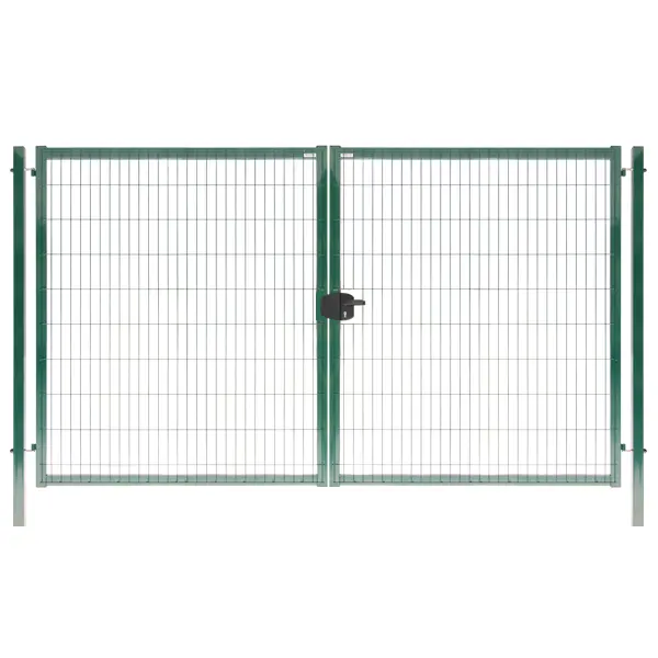 Ворота Grand Line RAL6005 Medium 1.73х3.5 м зелёный калитка из сварной сетки grand line ral 6005 medium 2 03х1 м зелёный
