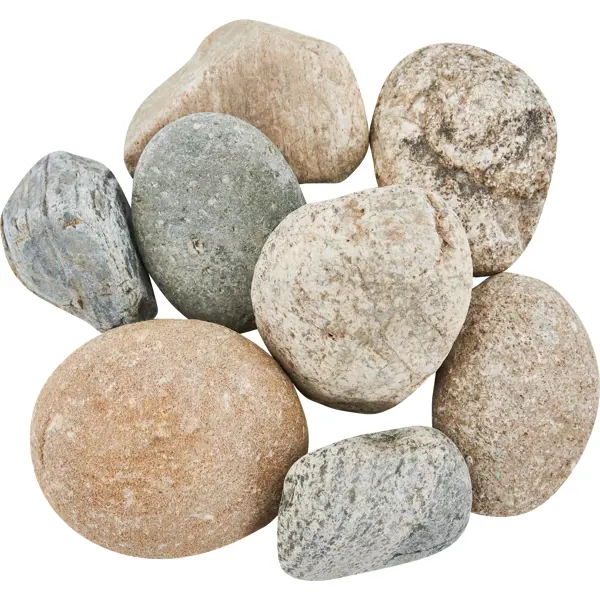 Галька морская фракция 60-120мм 10 кг камни для сауны габбро диабаз средняя фракция 20 кг