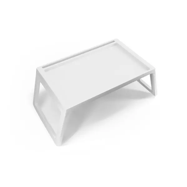 Столик прямоугольный 54.5x35.5 см пластик цвет белый столик поднос для ноутбука бамбук 59 5х32 8х35 см прямоугольный катунь кт сн 01