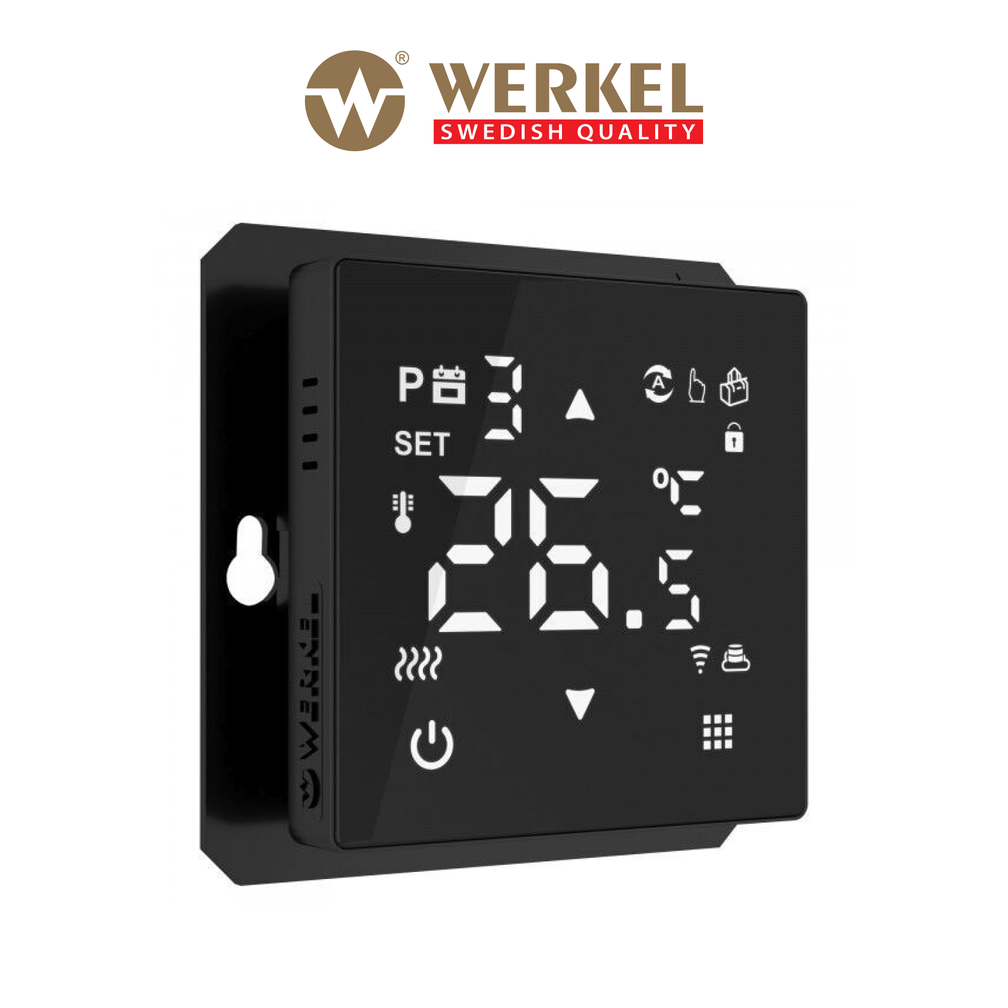 Терморегулятор электромеханический для теплого пола werkel черный w1151108
