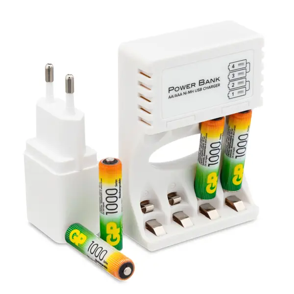 Зарядка для сотового от батарейки или аккумулятора AA с универсальным USB кабелем