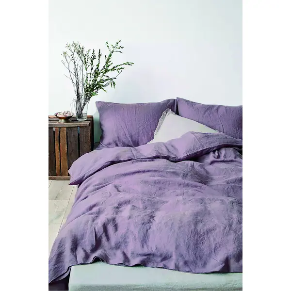 фото Комплект постельного белья rustic berry полутораспальный полисатин фиолетовый без бренда