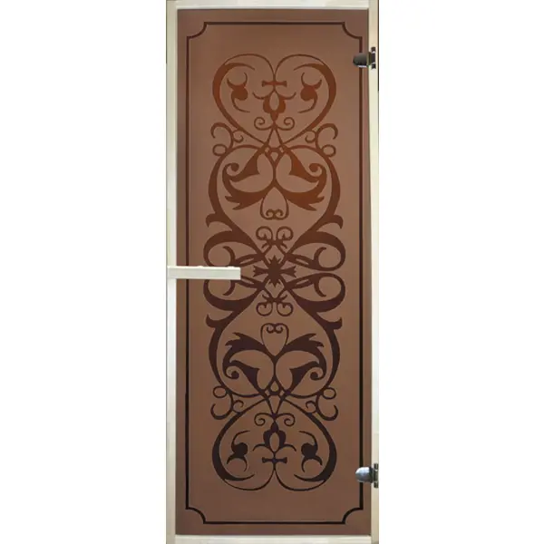 Дверь для сауны с магнитным замком 1890x690 мм резьба дверь прочистная 150x112 мм с рисунком