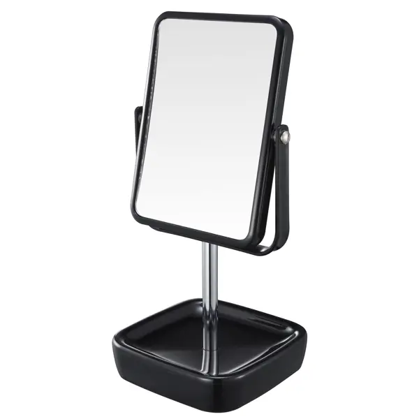 Зеркало увеличительное настольное ø17 цвет черный зеркало косметическое настольное two dolfins увеличительное 15 см