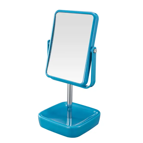 Зеркало увеличительное настольное ø17 цвет голубой зеркало косметическое настольное two dolfins увеличительное 17 см