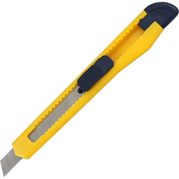 Нож строительный 119036 пластиковый корпус сегментное лезвие 9 мм нож строительный rexant алюминиевый корпус трапециевидное лезвие 19 мм